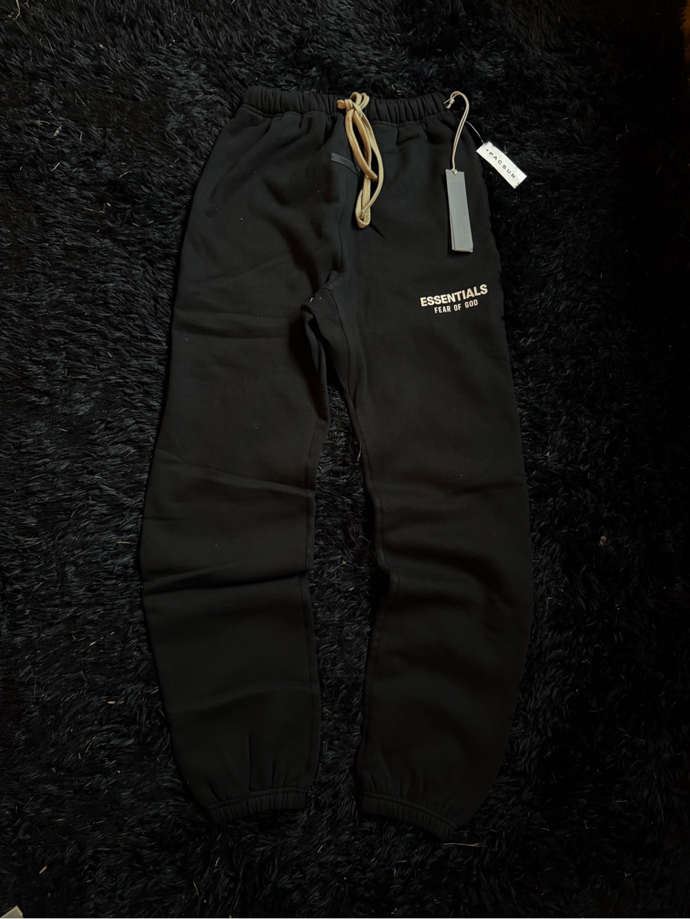 ESSENTIALS Fear Of God FW24 Black Sweatpants